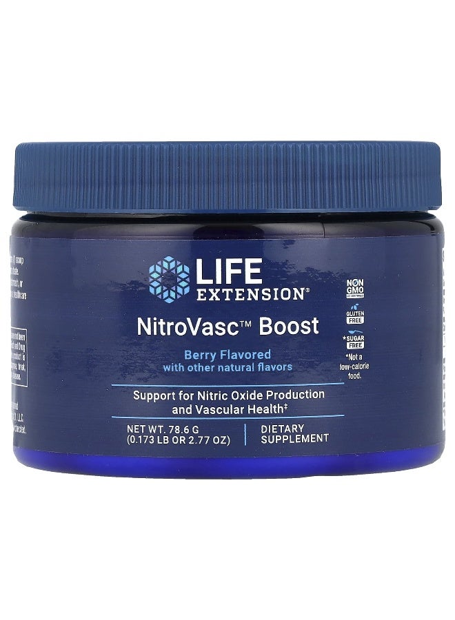 LifeExtension Life Extension, NitroVasc™ Boost, Berry, 2.77 oz (78.6 g)  - Image 1