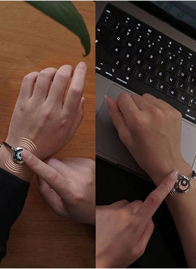 totwoo - TOTWOO Touch Bracelets for Couples Light up Matching Bracelets Long Distance Touch Bracelets Long Distance Relationship Gift for Girlfriend Bluetooth Pairing Jewelry - Image 1