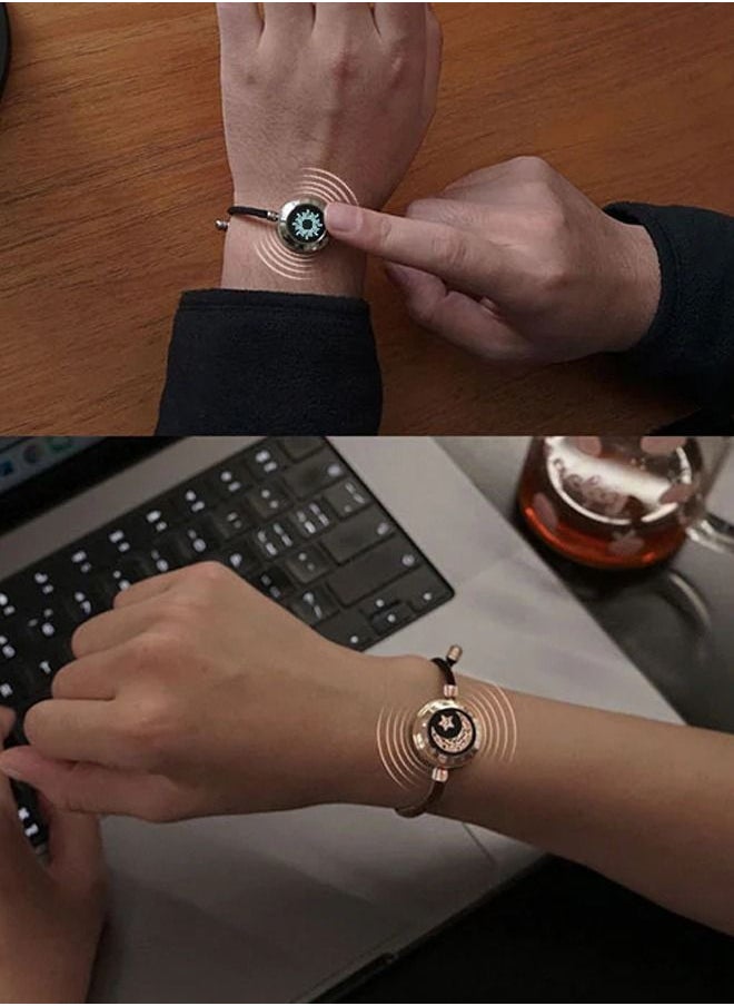 totwoo - TOTWOO Touch Bracelets for Couples Light up Matching Bracelets Long Distance Touch Bracelets Long Distance Relationship Gift for Girlfriend Bluetooth Pairing Jewelry - Image 1