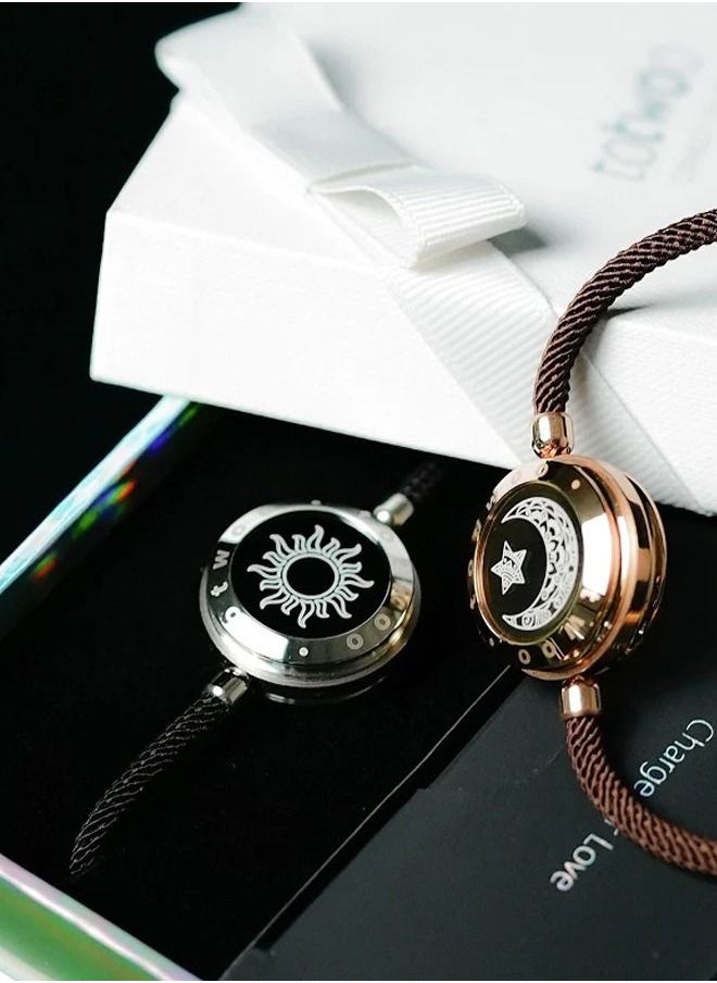 totwoo - TOTWOO Touch Bracelets for Couples Light up Matching Bracelets Long Distance Touch Bracelets Long Distance Relationship Gift for Girlfriend Bluetooth Pairing Jewelry - Image 1