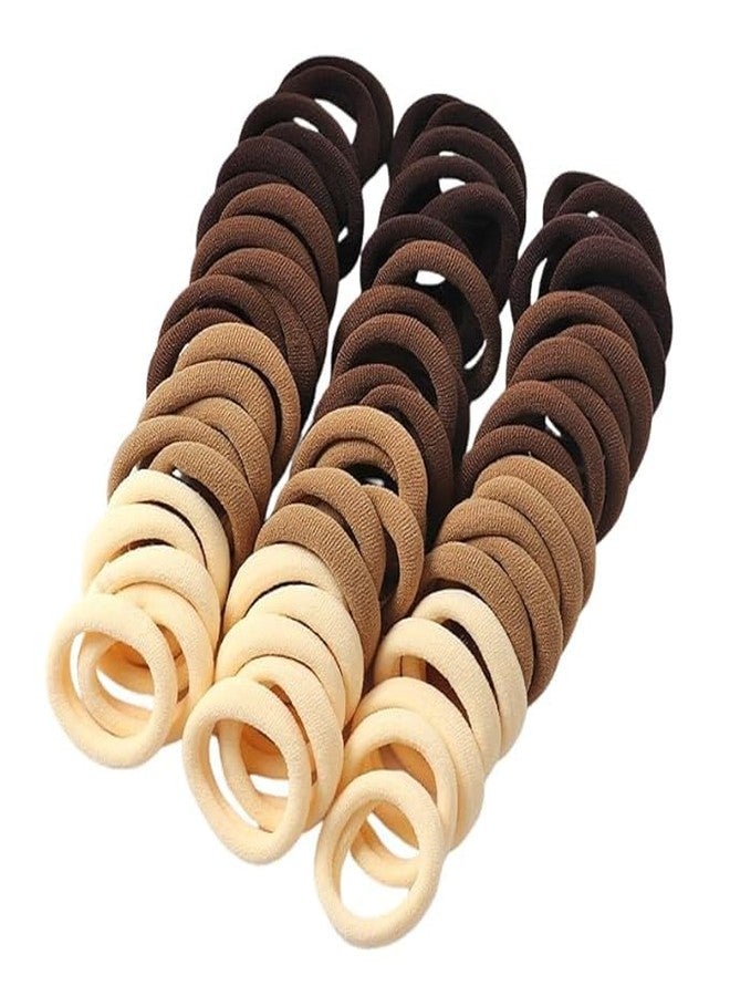 SMART VILLA TRADERS Multi-Color Elastic Cotton Hair Ties | Stretch Hair Bands For Women & Girls | Black & Color Ponytail Holders For All Hair Types, Everyday Use Pack of 10 - Image 4