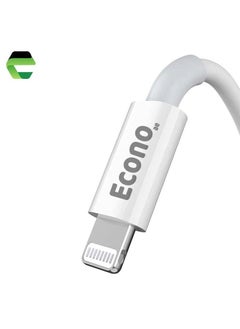 ECONO iPhone Charger Cable 1M USB C to Lightning Cable Fast Charging, Lightning Cable MFi-Certified 20W Fast PD Charge for iPhone 14/14 Pro/14 Plus/14 Pro Max, iPad Pro, iPhone 8-13 White  - Image 3