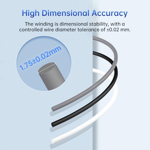 ANYCUBIC PLA Plus (PLA+) 3D Printer Filament 1.75mm, High Toughness 3D Printing Filament, Dimensional Accuracy +/- 0.02mm, Print with Most FDM 3D Printers, 1KG Reusable Spool, Texture Gray - Image 5