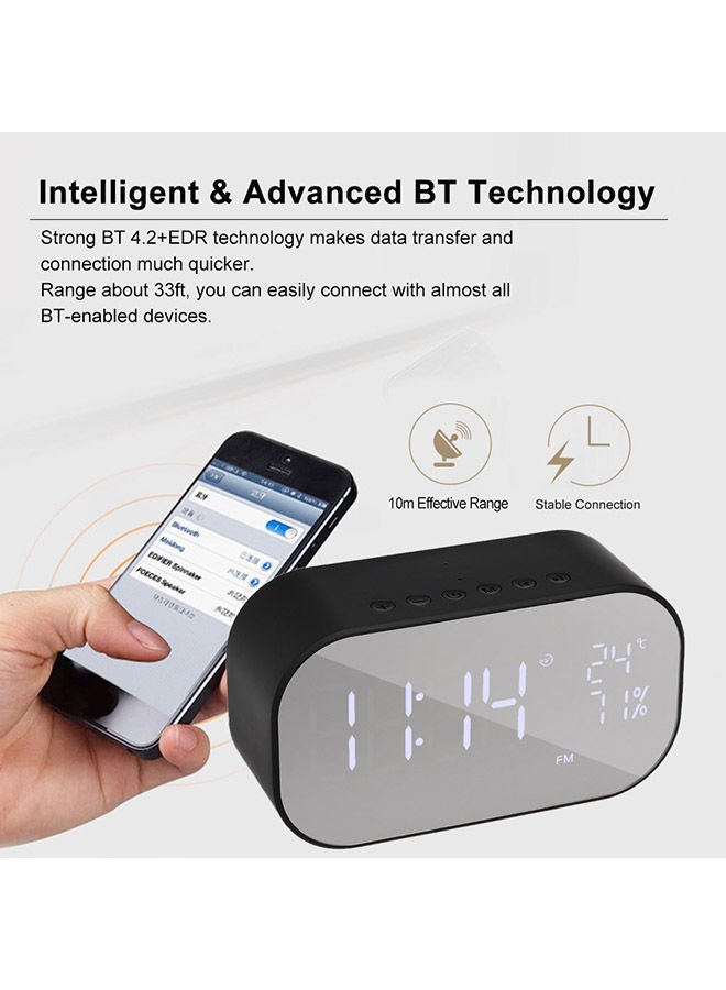 نيبمينينت مكبر صوت بلوتوث صغير بشاشة LCD أسود - Image 3