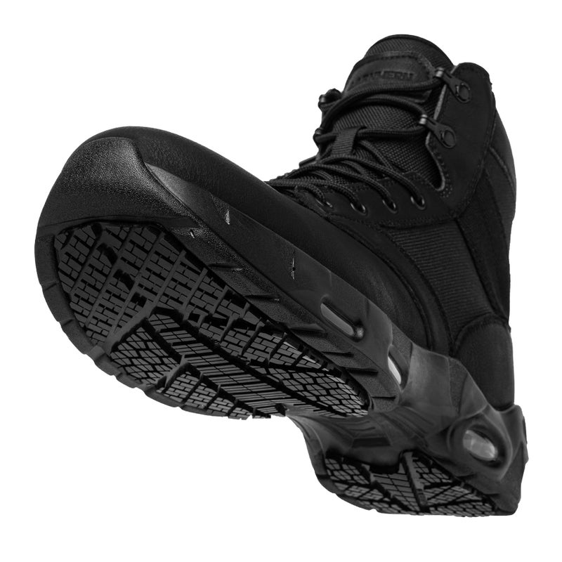 LARNMERN Non Slip Mens Boots Slip Resistant Work Shoes Sole-Cushion Side Zipper Comfort Botas Militares Hombre Zapatos de Trabajo Black 12 - Image 1