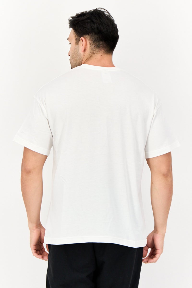 Reebok Men Sportswear Fit Short Sleeve Training T-Shirt, White - Image 4