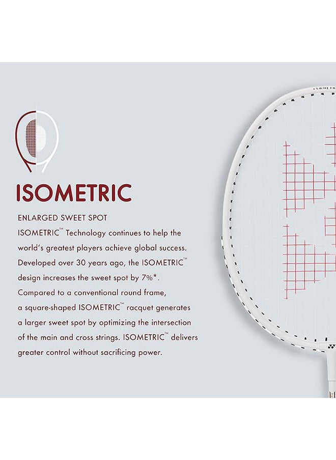 Yonex Gr 303I White Aluminium Badminton Racquet With Full Cover  - Image 4