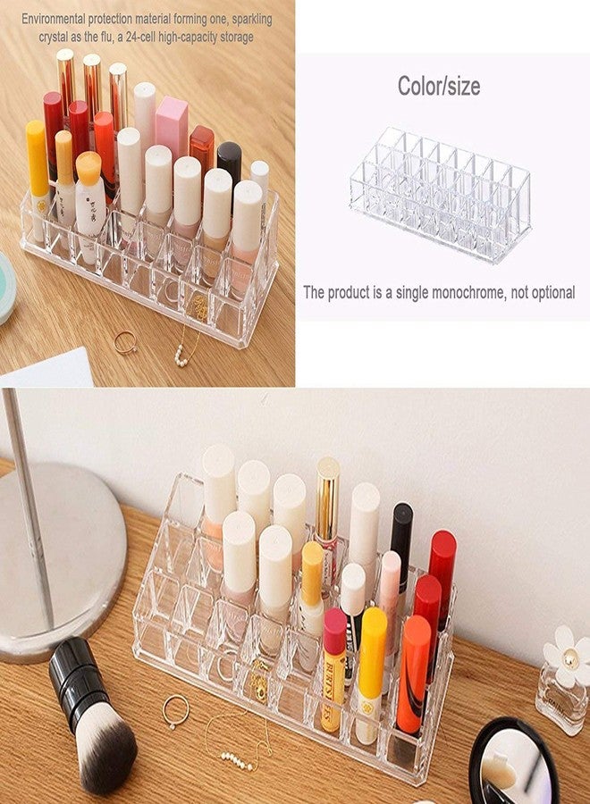 Stadash Transparent Acrylic 24 Compartment Makeup & Cosmetic Dressing Table Organizer Makeup Organiser Lipstick Container Stand Skin Care Storage Box for Women - Image 3