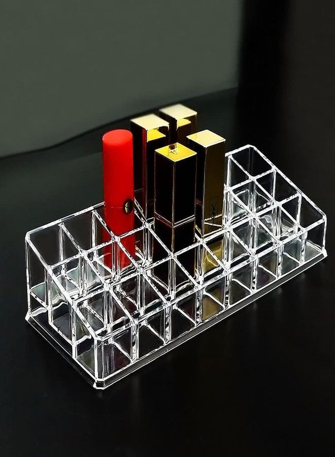 Stadash Transparent Acrylic 24 Compartment Makeup & Cosmetic Dressing Table Organizer Makeup Organiser Lipstick Container Stand Skin Care Storage Box for Women - Image 4