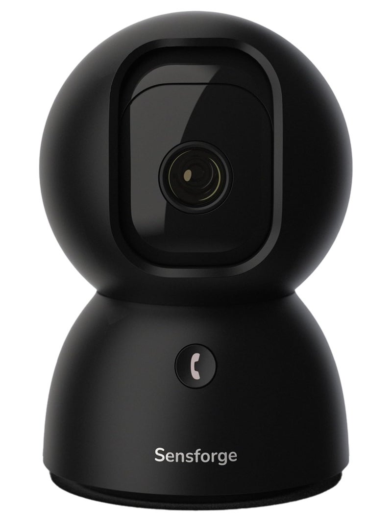 Sensforge 2.5K Indoor Pan-Tilt Dome Security Camera, AI Human & Pet Detection, 360Â° Coverage, Two-Way Audio, Dual-Band Wi-Fi (2.4G/5G), 64GB SD Card Included, No Monthly Fees (1, Black) - Image 1