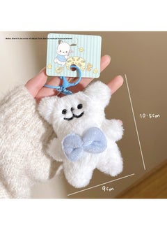 Generic Creative Gifts Do Activities Doll Key Chain Pendant Plush Cute Cartoon Backpack Pendant Night Market Stall-Specifications:Bow Puppy  - Image 1