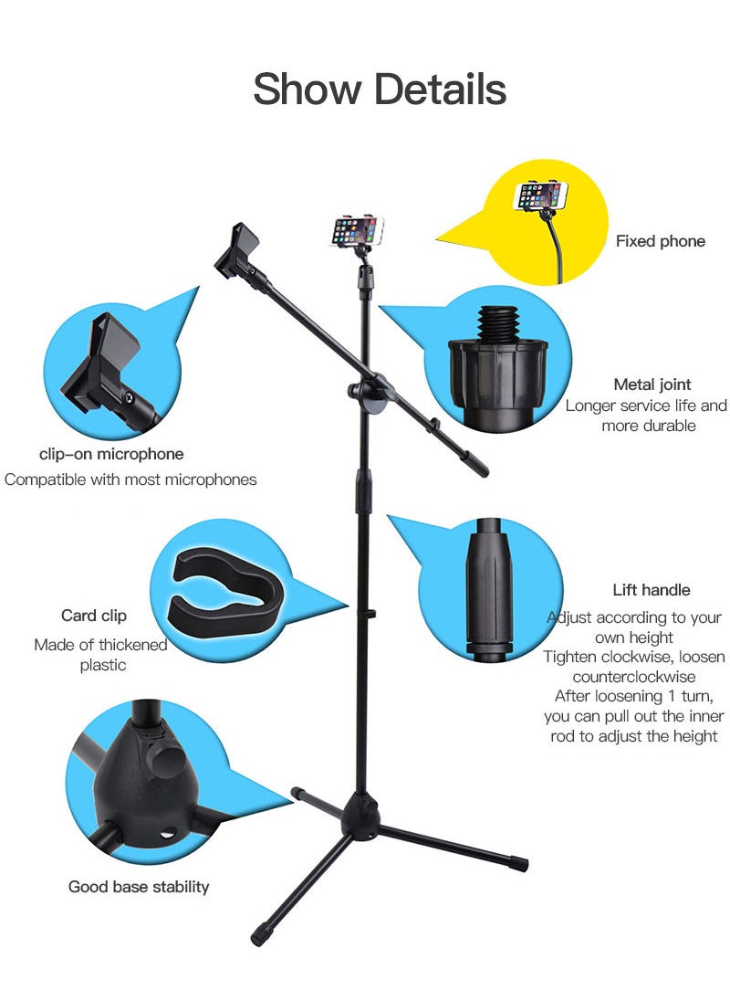Sharpdo - Reinforced Nylon Stand, Three-legged Microphone Stand, Floor-standing Microphone Stand - Image 1