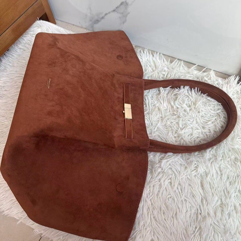 حقيبة تسوق ديميلييه الجلدية الكبيرة - Image 4