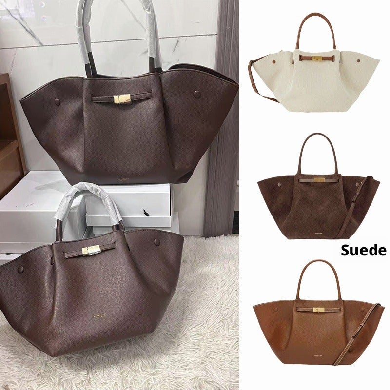 حقيبة تسوق ديميلييه الجلدية الكبيرة - Image 1