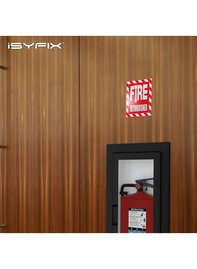 iSYFIX Fire Extinguisher Signs Stickers 4 Pack 6X7 Inch Premium Selfadhesive Vinyl Laminated For Ultimate Uv Weather Scratch Water And Fade Resistance Indoor And Outdoor  - Image 5