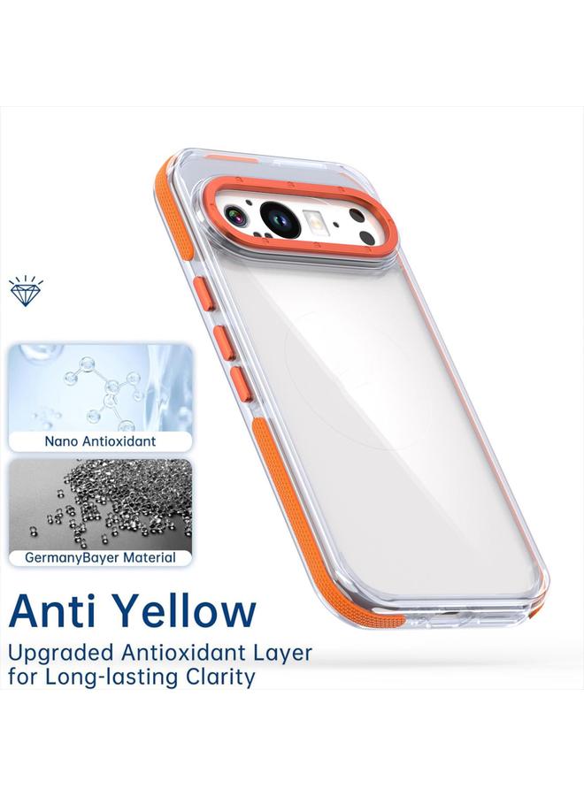 S-TOP Case For Google Pixel 9 / 9 Pro Dual-Color Clear Acrylic Hybrid TPU MagSafe Phone Case - Image 2