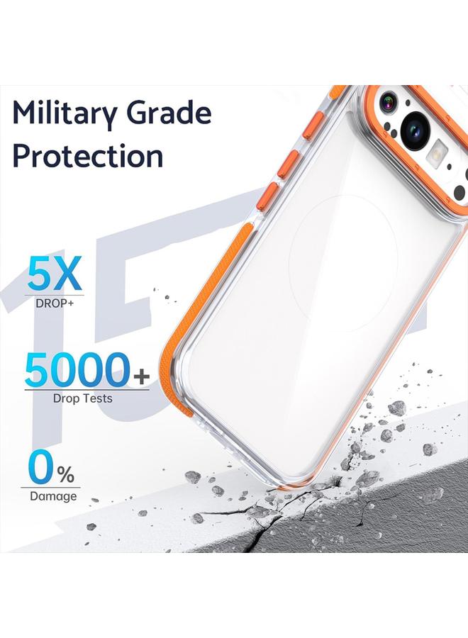 S-TOP Case For Google Pixel 9 / 9 Pro Dual-Color Clear Acrylic Hybrid TPU MagSafe Phone Case - Image 5