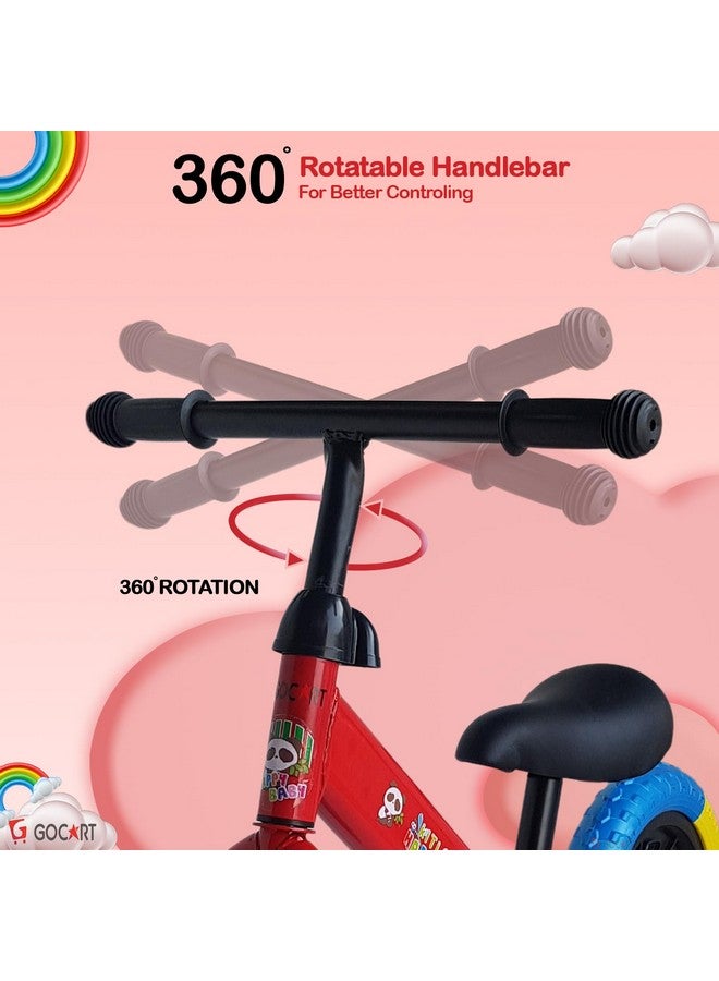 GOCART WITH G LOGO GOCART WITH G LOGO Kids Training Bicycle Without Pedal for 1.5 to 3 Year Old Kids (RED(Multicolour MAG Wheel)) - Image 5