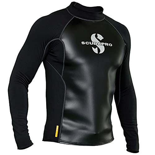 SCUBAPRO Mens Hybrid Thermal Diving Top LongSleeve Large Black - Image 1
