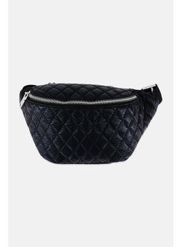 Moda Luxe Women Quilted Fanny Pack 12 H X 33 L X 2 W cm, Black  - Image 1