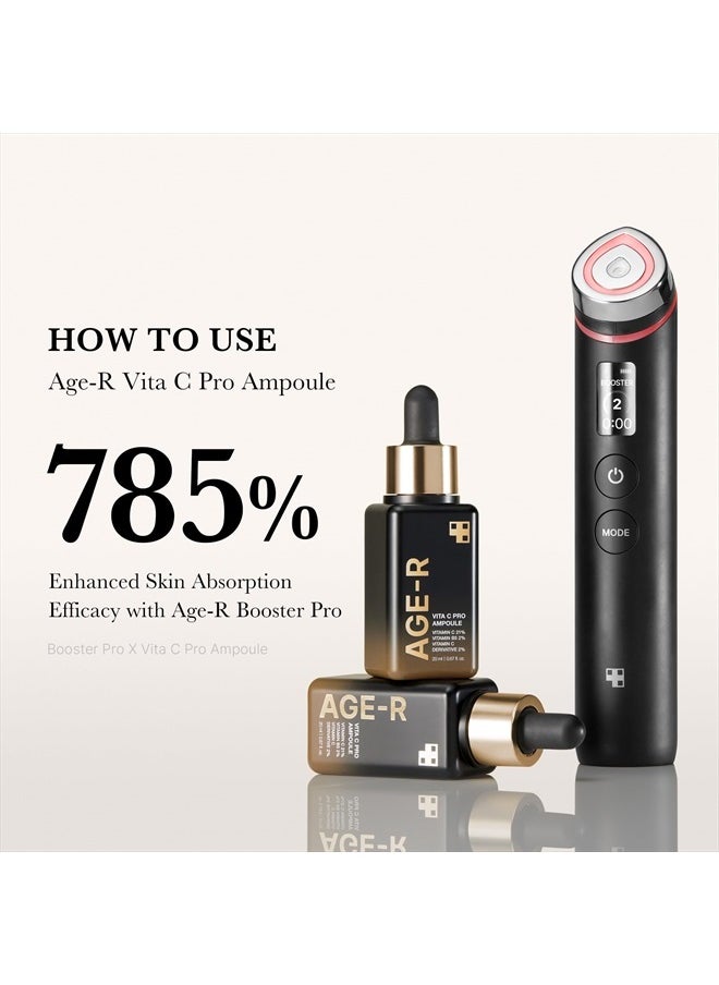 Medicube - Medicube Age-R Vita C Pro Ampoule -Vitamin C Serum for Pigmentation, Uneven Skin Tone, and Hydration - Boost Absorption and Radiance by up to 780% with Age-R Booster Pro - Image 1