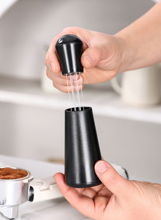 هومستر أداة توزيع الإسبريسو - 12 إبرة إسبريسو القهوة محرك - 0.25mm المهنية باريستا الرصيف القهوة تحريك أداة التوزيع، مقبض مع الوقوف - Image 4