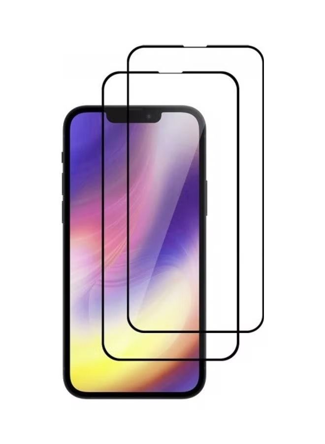 IAF 2-Pack Super Shieldz 3D Tempered Glass Screen Protector for Apple iPhone 13 Mini Clear/Black - Image 1