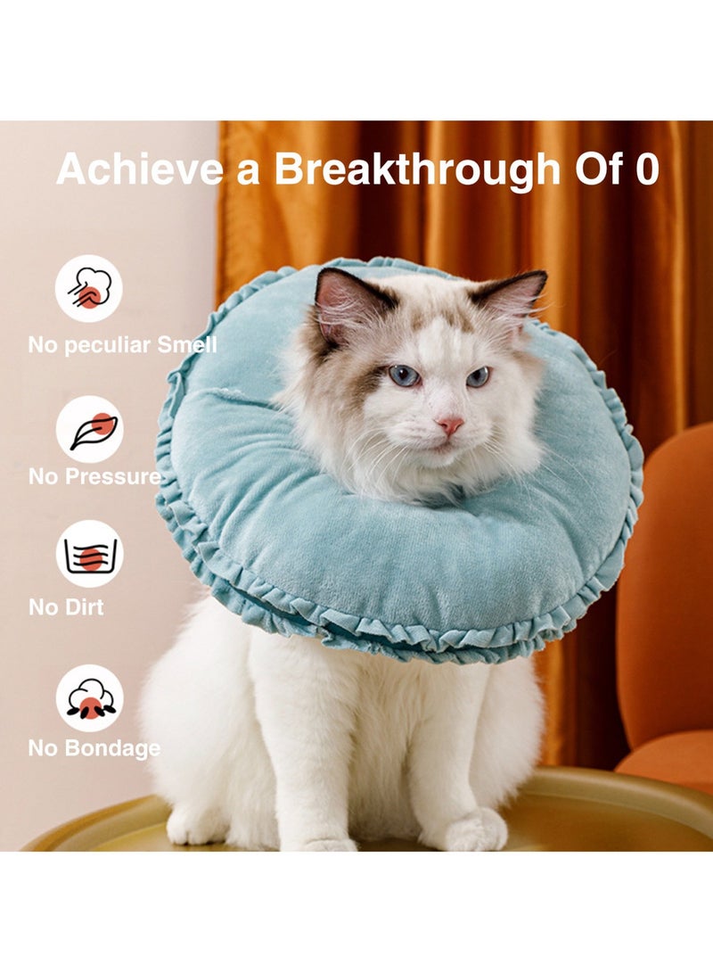A.M Cat Recovery Cone Friendly to Skin Non-Irritating Ultra-Light Wear Resistant Super Soft Anti-licking Adjustable Pet Surgery Wound Healing Comfy Protection Collar Pet Supplies - Image 3
