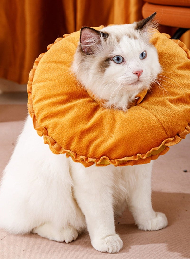 A.M Cat Recovery Cone Friendly to Skin Non-Irritating Ultra-Light Wear Resistant Super Soft Anti-licking Adjustable Pet Surgery Wound Healing Comfy Protection Collar Pet Supplies - Image 1