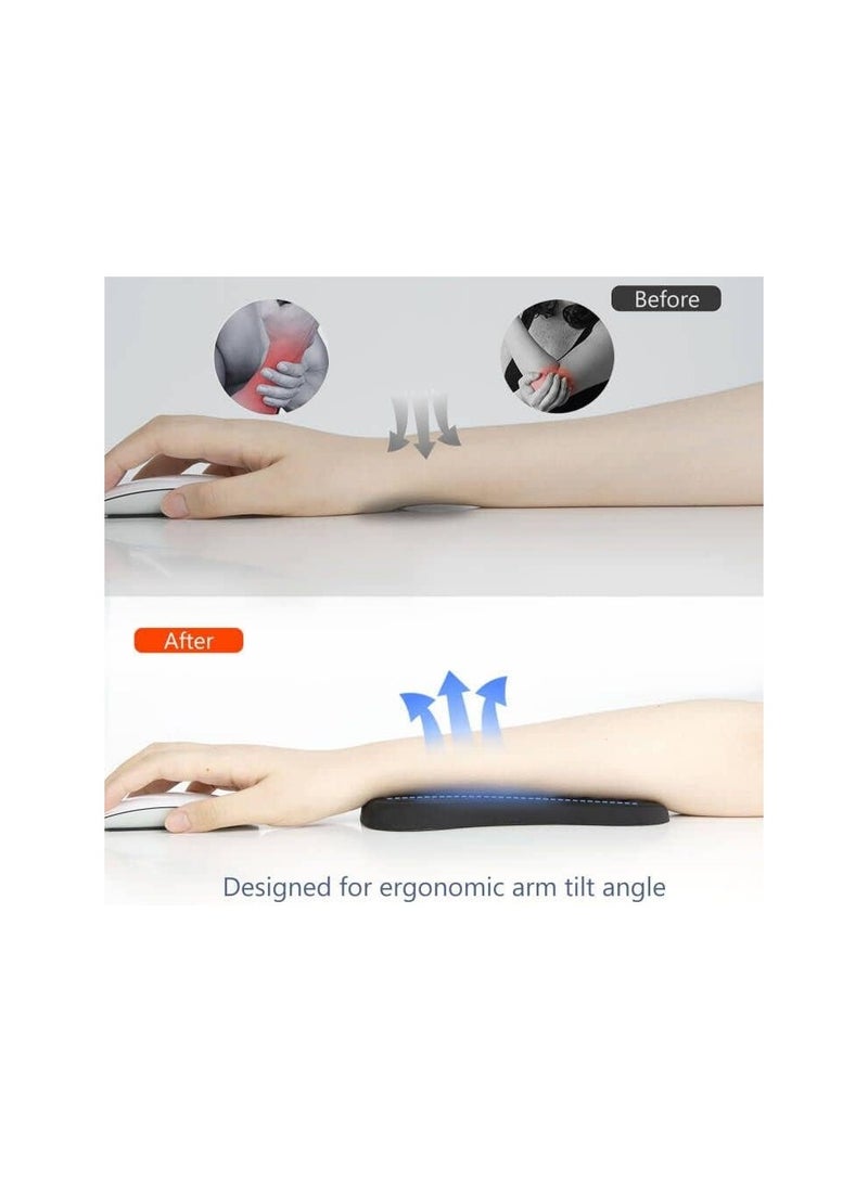 SOLARAE Elbow Rest Pad Wrist Rest Pad, Memory Foam Arm Elbow Rest Pad, for Desk, Relieve Elbow Pain Armrest Wrist Support with Non-Slip Base, for Office & Home, Elastic Granular Cotton Fiber Elbow Cushion - Image 2