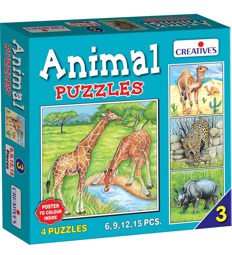 Creative's Creative Educational Aids P. Ltd. Wildlife Animals Educational Games & Puzzle , 42 Piece, Multicolour - Image 1