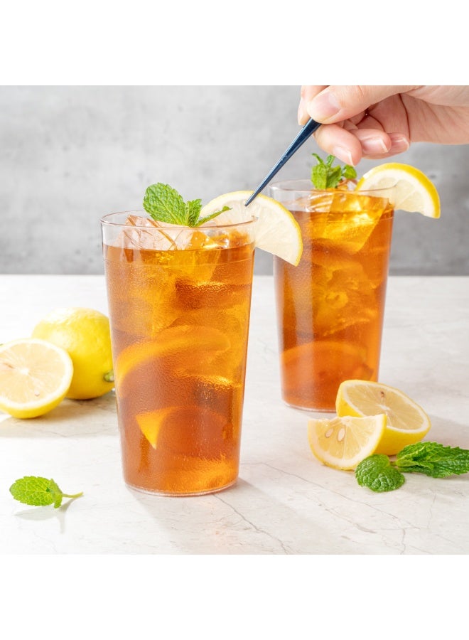 Restaurantware Bev Tek 12 Ounce Plastic Drinking Glasses, 12 Reusable Plastic Cocktail Cups - Shatterproof, Clear Plastic Tumbler Glasses, Dishwashable, Stackable - Image 5