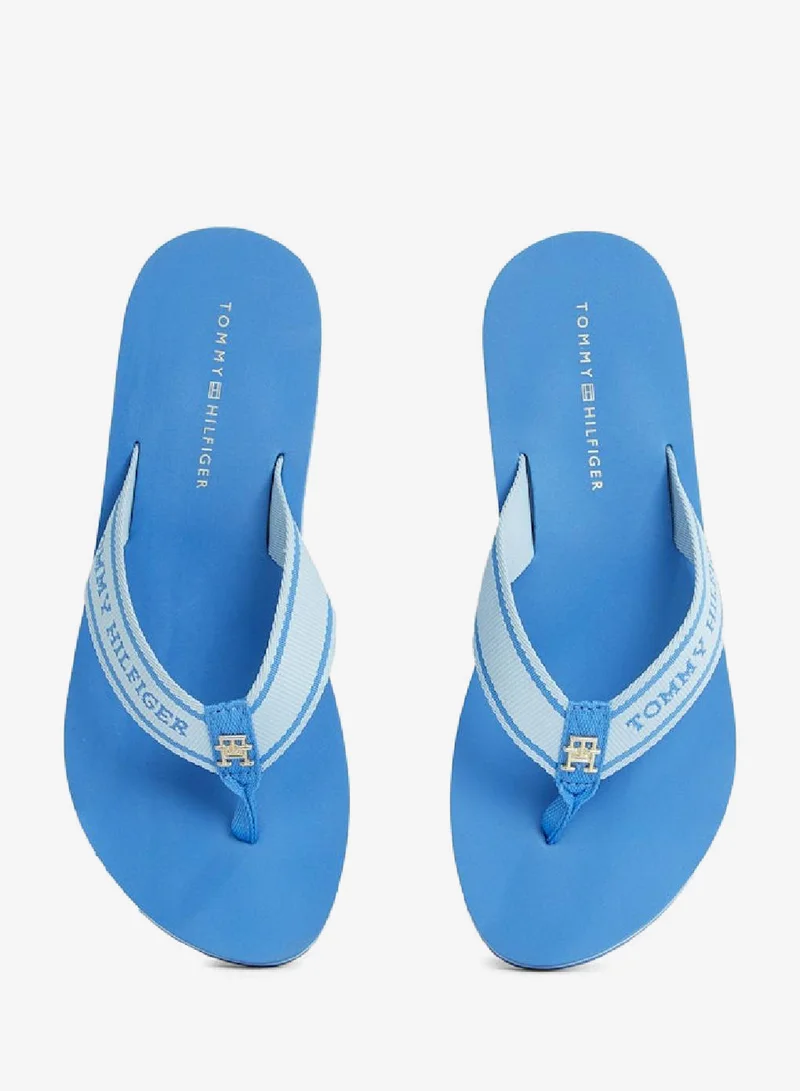 TOMMY HILFIGER Blue Spell Webbing Beach Sandals for Women | Best Price UAE