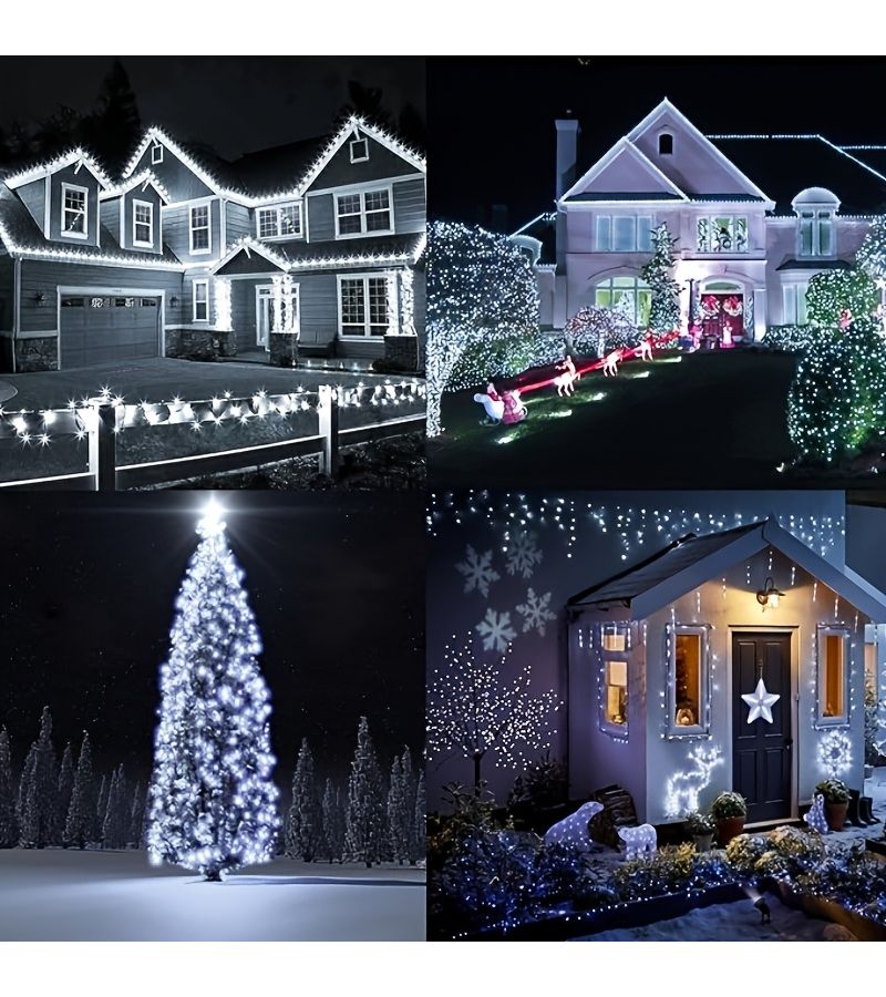 LED Holiday Decoration Lights Multi Color 1259.84 Inch 105 FT 300 LED IP54 8 Lighting Modes For Valentine Christmas Outdoor Garden Fence Terrace Desktop Decoration - Image 5