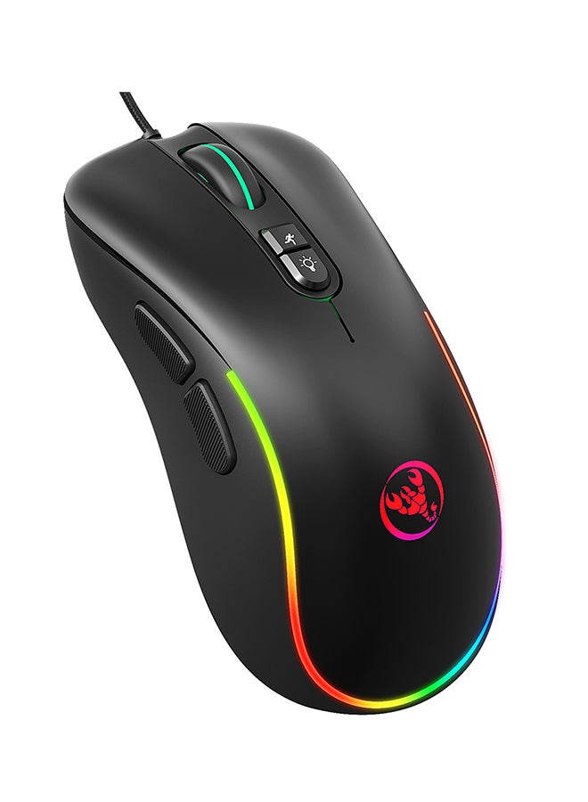 HXSJ Wired RGB Gaming Mouse Black - Image 1