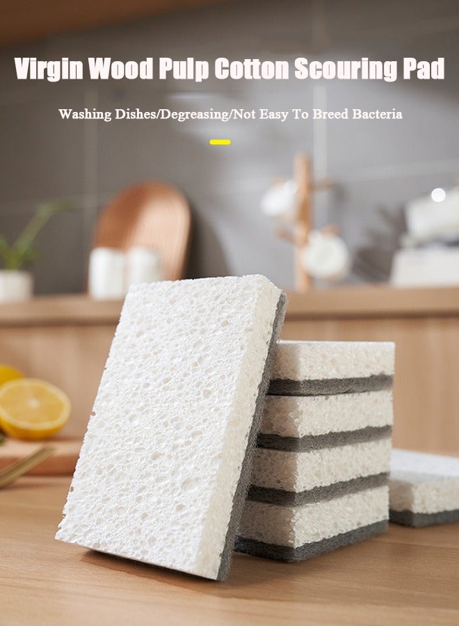 kinbata Kinbata Dishwashing Sponge Scouring Pad Kitchen Rag Magic Erase N Water Absorbent Durable Sponge Cleaning Cloth 6 Pieces Microfiber Anti-Scratch Dishwashing Sponge, Multi-Purpose Dishwashing Brush  - Image 1