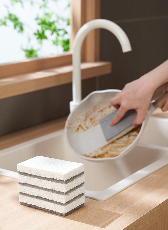kinbata Kinbata Dishwashing Sponge Scouring Pad Kitchen Rag Magic Erase N Water Absorbent Durable Sponge Cleaning Cloth 6 Pieces Microfiber Anti-Scratch Dishwashing Sponge, Multi-Purpose Dishwashing Brush  - Image 3