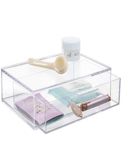 STORi STORi Audrey Stackable Clear Bin Plastic Organizer Drawer | Organize Eyeshadow Palettes, Cosmetics, and Beauty Supplies on a Vanity | Made in USA  - Image 1