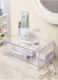 STORi STORi Audrey Stackable Clear Bin Plastic Organizer Drawer | Organize Eyeshadow Palettes, Cosmetics, and Beauty Supplies on a Vanity | Made in USA  - Image 3