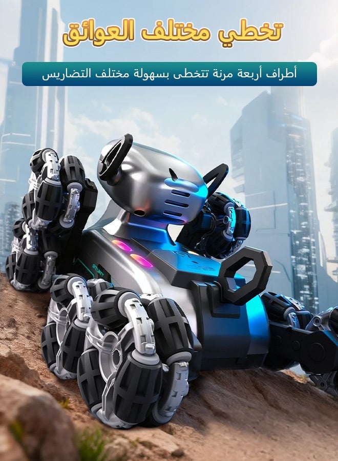 KSYN KO-KO كلب آلي ذكي (روبوت) تفاعلي للأطفال، يعمل بالتحكم عن بُعد وباستشعار الإيماءات، مزود بـ 8 عجلات قادرة على التسلق والحركات البهلوانية مع خاصية التحوّل (التحول الشكلي)، يعمل بالكهرباء - حيوان أليف إلكتروني - Image 4