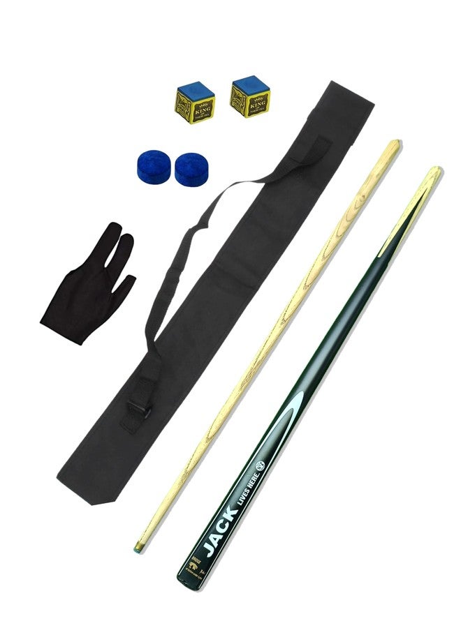 JBB Snooker & Pool Cue Stick Combo with Carry Cue Case, Glove, Tip and Chalks (Stealth White) - Image 1