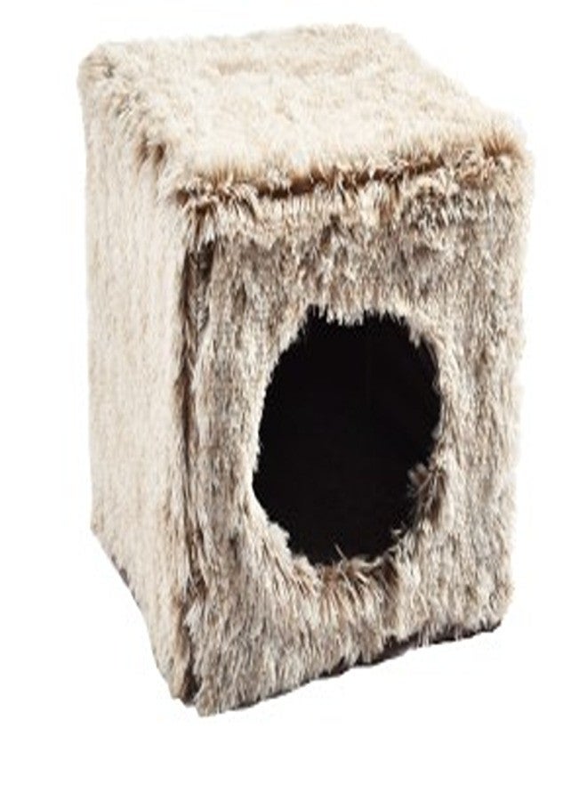 Bobby CUBE FURRY CAT BOX - GREY / SMALL