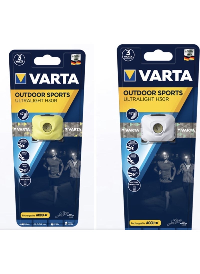 VARTA USB Rechargeable Headlamp 1+1 