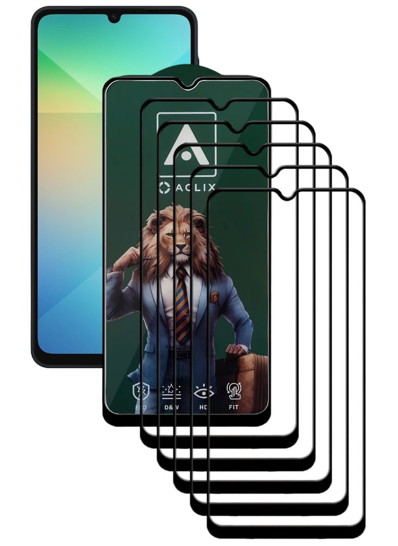 ACLIX 5 Pieces Antistatic ESD Dustproof Premium Quality High Definition Tempered Glass Screen Protector Designed For Samsung Galaxy A06 - Image 1