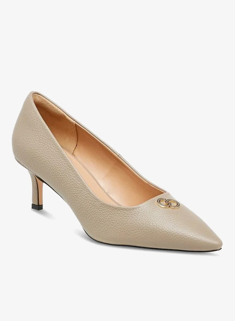 سيليست حذاء نسائي بكعب خنجر سهل الارتداء بلون سادة