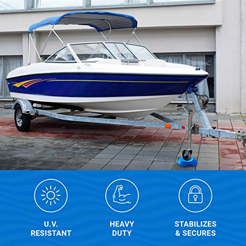 Better Boat 2 Trailer Wheel Chocks with Rope and Wheel Dock, for Boat Trailers, Travel Campers, RV Accessories, and All Trailer Tires - Image 5