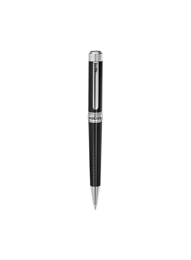 بوليس Avalon Black Textured with Black Barrel Pen for Men