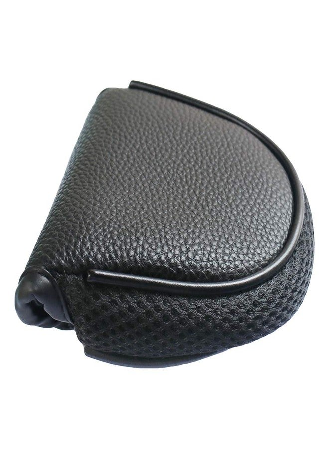 SEACLOUD 1pcs Black PU Leather Magnet Golf Mallet Putter Head Cover Golf Club Putter Headcover Mallet Cover with Magnetic Closure - Image 5