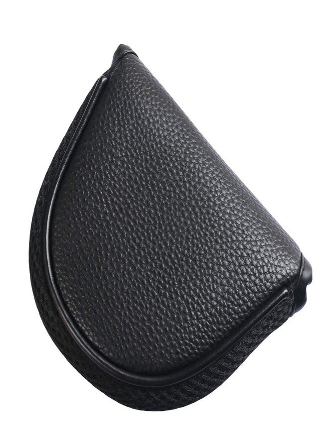 SEACLOUD 1pcs Black PU Leather Magnet Golf Mallet Putter Head Cover Golf Club Putter Headcover Mallet Cover with Magnetic Closure - Image 3