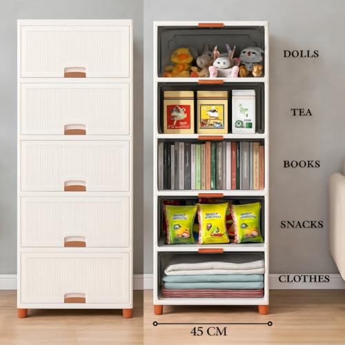 DecoLogy Bookshelf for Home |Engineered Books Organizer for Study Room | Multipurpose Book Shelf for Home, Office |Book Organizer for Library | Living Room Furniture (Cupboard Rack - White, 1PCS) - Image 3